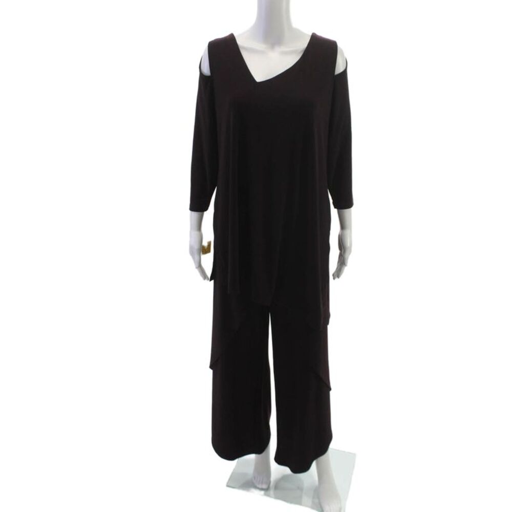 Sympli Women Purple V-Neck 3/4 Sleeve Set Size 14